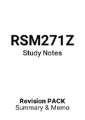 RSM271Z - Notes for Risk Management
