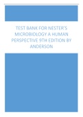 Test Bank for Nester’s Microbiology A Human Perspective 9th Edition by Anderson
