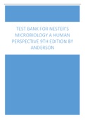 Test Bank for Nester’s Microbiology A Human Perspective 9th Edition by Anderson