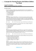 Concepts for Nursing Practice 2nd Edition Giddens Test Bank
