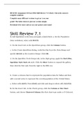 BUSI 201 Assignment 10 Excel 2016 Skill Review 7.1 Liberty University answers complete solutions