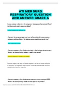 Exam (elaborations) ATI MED SURG RESPIRATORY QUESTION AND ANSWER GRADE A