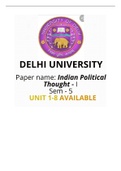 INDIAN POLITICAL THOUGHT sem 5 ( unit 1-8 available lastest syllabus)