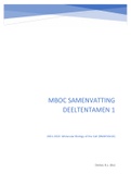 GEHELE STOF samengevat deeltentamen 1 BMW Molecular Biology Of  The Cell &lpar;BMW33416&rpar;