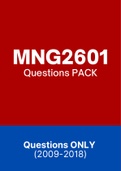MNG2601 - Exam Questions PACK (2009-2018)
