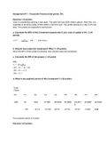 Exam (elaborations) EC3010 Corporate Finance 