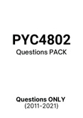PYC4802 - Exam Questions PACK (2011-2021)