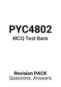 PYC4802 - MCQ Test Bank (Abnormal Behaviour) 
