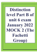 Distinction level Part B of unit 6 exam January 2022 MOCK 2 &lpar;The Fachetti Group&rpar;