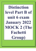 Distinction level Part B of unit 6 exam January 2022 MOCK 2 &lpar;The Fachetti Group&rpar;