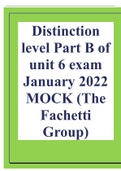 Distinction level Part B of unit 6 exam January 2022 MOCK &lpar;The Fachetti Group&rpar;