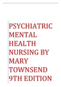 PSYCHIATRIC MENTAL HEALTH NURSING BY MARY TOWNSEND 9TH EDITION