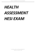 HEALTH ASSESSMENT HESI EXAM 2021 ALREADY GRADED A 100 SCORED.