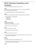 ATLS 10 Exam Questions and Answers