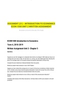 Document (21) - Introduction to Economics ECON 1508 UNIT 2 WRITTEN ASSIGNMENT |ALL NEW 2021|GRADED A+|
