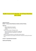 Health Assessment Module 10 GI Renal Nutrition 2021-2022