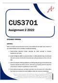 CUS3701 Assignment 2 2022