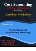 Cost Accounting A Managerial Emphasis Horngren 14th Edition- Chapter 6 Questions and Solutions.