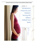 Introductory Maternity and Pediatric Nursing 4th Edition Hatfield Test Bank| 2022 UPDATE 100% CORRECT
