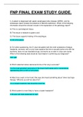 FNP 590 FINAL EXAM STUDY GUIDE&period; QUESTIONS WITH 100&percnt; CORRECT ANSWERS&period; 