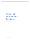 COMPLETE  summary: History of International Relations (notes + pwp + textbook)