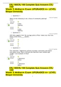 CRJ 100CRJ 100 Complete Quiz Answers CRJ 100 Week 5 Midterm Exam UPGRADED A+ LEVEL Strayer University