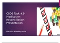 C806  Task 2 Medication Reconciliation Presentation- Western Governors University