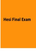 Exam (elaborations) Hesi Final Exam 
