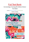 Gerontologic Nursing 6th Edition Meiner Test Bank ISBN&colon; 9780323498111
