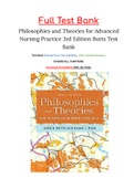 Philosophies and Theories for Advanced Nursing Practice 3rd Edition Butts Test Bank ISBN: 9781284112245