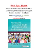 Foundations for Population Health in Community Public Health Nursing 5th Edition Stanhope Test Bank ISBN: 9780323443838