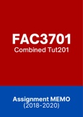 FAC3701 - Assignment Tut201 feedback (Questions & Answers) (2018-2020)
