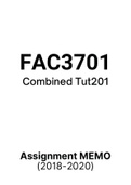 FAC3701 - Assignment Tut201 feedback (Questions & Answers) (2018-2020) 