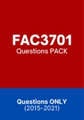 FAC3701 - Exam Prep. Questions (2015-2021)