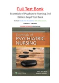 Essentials of Psychiatric Nursing 2nd Edition Boyd Test Bank ISBN:  9781975139810