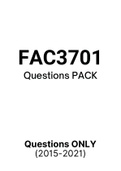 FAC3701 - Exam Revision Questions (2015-2021)