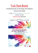 Fundamentals of Nursing 2nd Edition Yoost Test Bank ISBN: 978-0323508643