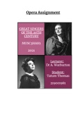 The Musical Lives of Opera Singers and  Operatic Music History