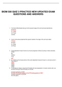 BIOM 500 QUIZ 3 PRACTICE NEW UPDATED EXAM QUESTIONS AND ANSWERS LIBERTY UNIVERSITY 