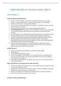 Hoorcolleges Optimalisatie van Communicatie + uitleg concepten uit literatuur met voorbeelden