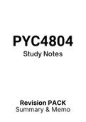 PYC4804 - Notes (Summary) 
