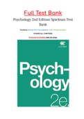 Psychology 2nd Edition Spielman Test Bank ISBN: 9781975076450.