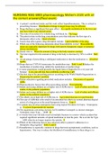 NURSING NSG 6005 pharmacology Midterm 2020 with all the correct answers(Real exam)| Scored A+| 100% Correct Answers|