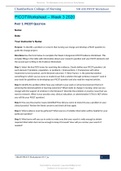 PICOTWorksheet &ndash; Week 3 20202021&vert; Updated&vert;