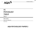 AQA PSYCHOLOGY PAPER 2