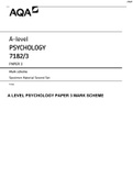 A LEVEL PSYCHOLOGY PAPER 3 MARK SCHEME