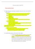 BIOS 255 Final Exam Study Guide