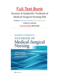 Test Bank Brunner & Suddarth’s Textbook of Medical-Surgical Nursing 15th Edition