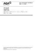 AQA A-level MATHS Algebra Functions (Topic B). QP and MARK SCHEME. June 2021
