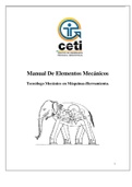 Manual De Elementos Mecánicos con ejercicios y problemas a resolver